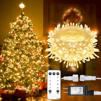 suddus Christmas String Lights 100 LED Connectable Fairy Lights Warm White
