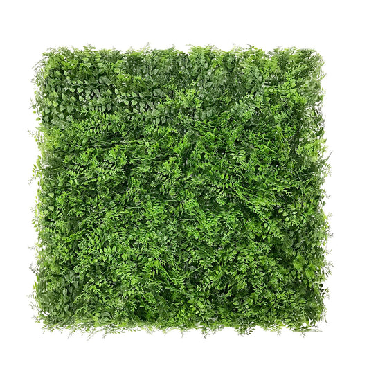 Windscreen4less 16 PCS 20"x20" Artificial Boxwood Panels Faux Plant Grass Green Wall Panel Decoration for Outdoor Indoor Garden Backyard (Fern 02)