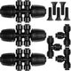 Carpathen Drip Irrigation Fittings Pack - Push-to-Connect Irrigation System Compatible - 3 x 4Way Coupler 1/2" to 1/4", 3 x 3 Way Tee T Shape Barbed 1/4 Drip Tubing Splitter, 5 x 1/4 End Plugs