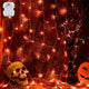 Halloween String Lights Battery Operated With Timer - 9.8ft 30LED Orange Waterproof Lights for Outside Decorations, Party, Yard, Pathway, Indoor and Outdoor