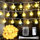 Enhon 50 LED Battery Operated Globe String Lights, with Timer, 8 Modes