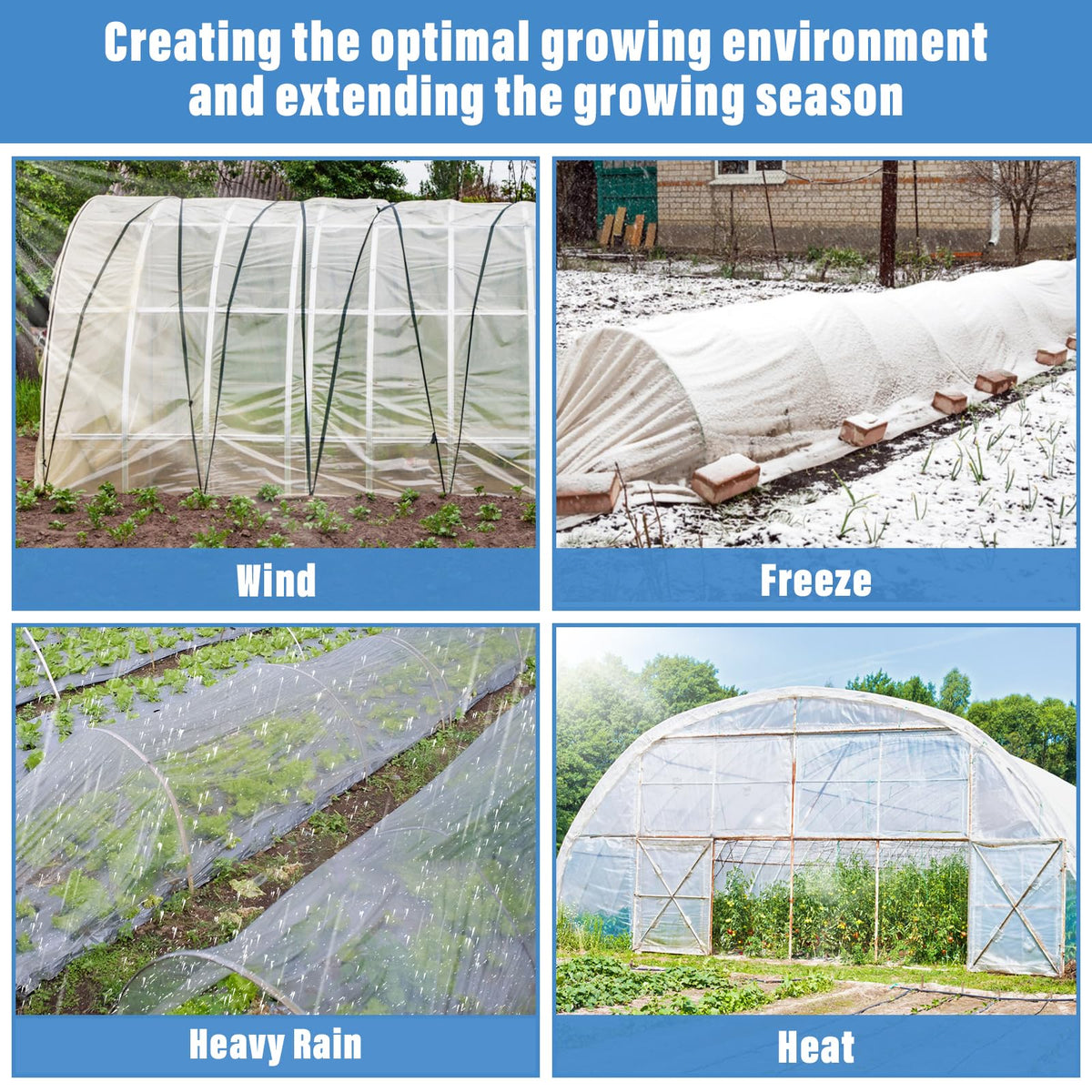Legigo 12 X 26 Ft Clear Greenhouse Plastic, Plant Covers Freeze Protection