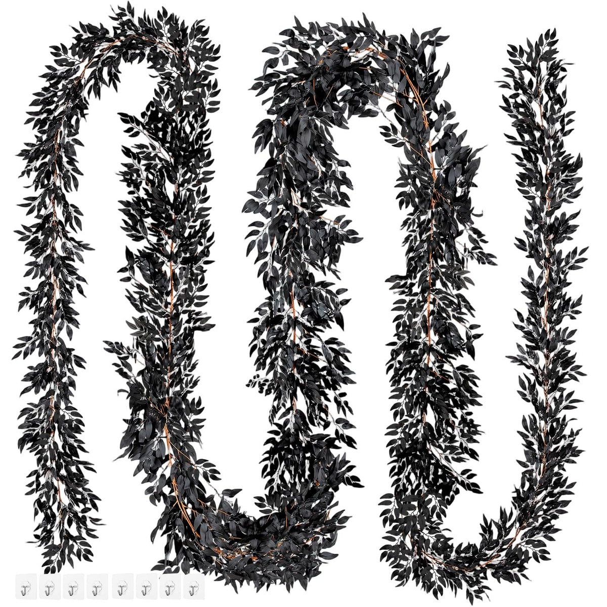 KQYSLXG 4Pcs Halloween Artificial Hanging Willow Vine Twigs, 5.8 FT