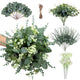 Anbeser 100 Pcs 4 Kinds Mixed Artificial Eucalyptus Greenery Stems Bulk