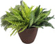 Sunnydaze Ribbed 13" Outdoor Plant Pot - Polyresin Double-Walled Planter for Indoor or Outdoor Use - Rust