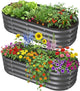 4x2x1 FT Raised Garden Bed Kit, Metal Planter Box Outdoor, Planters for Outdoor Plants, Flower, Vegetables, Herbs (Dark Gray,2PCS)