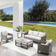 Belord 7 Piece Outdoor Furniture Patio Wicker Sofa Set, Oversize Outdoor Dining Chairs with Rattan Ottomans, Conversation Sets Patio Furniture Come with Removable Washable Cushion Beige