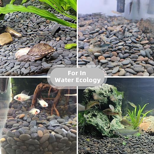 7lb Natural River Rocks Pebbles for Plants & Succulents, Decorative Outdoor Landscaping Garden Rocks, Mexican Beach Pebbles for Aquarium & Vase Decor