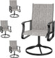 Patio Swivel Chairs Set of 4, Outdoor Dining Chairs with High Back, 360° Swivel Rocker Chair in All-Weather Textilene & Metal Frame for Garden, Porch, Backyard, Balcony(Grey)