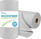 AIDEA Microfiber Cleaning Cloth Roll, Shop Towels 55 Sheets, Grey Microfiber Towels for Cars, Washable Shop Rags Reusable Paper Towel for Automotive, Workshop, House, Kitchen, Cleaning Supplies11×9"