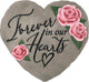 Spoontiques - Garden Décor - Forever in Our Hearts Stepping Stone - Decorative Stone for Garden