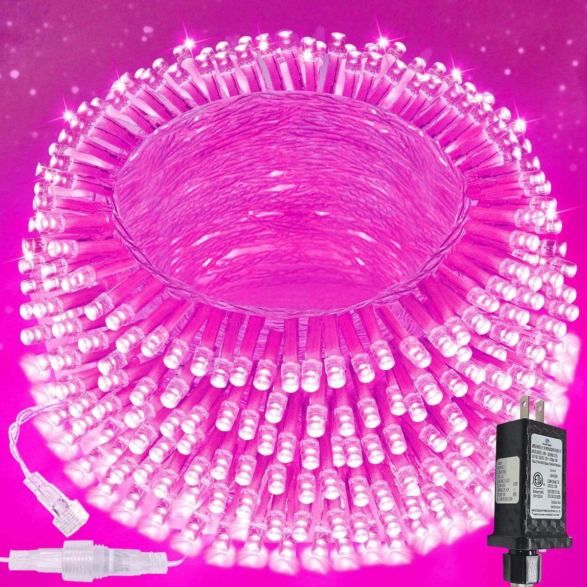 200 LED Connectable String Lights, 66FT Christmas Lights Outdoor Indoor