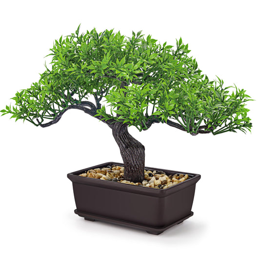 Der Rose Small Fake Bonsai Tree Ficus Decor Fake Plant for Shelf Desk Decor