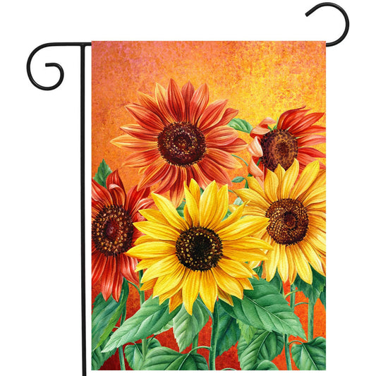 Fall Garden Flag Sunflower Yard Flag for Outside Late Summer Flags 12x18 Double Sided Welcome Autumn Thanksgiving Holiday Outdoor Decorations