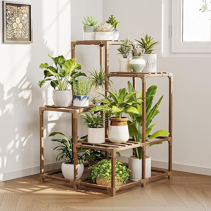 Bamworld plant stand indoor, brown