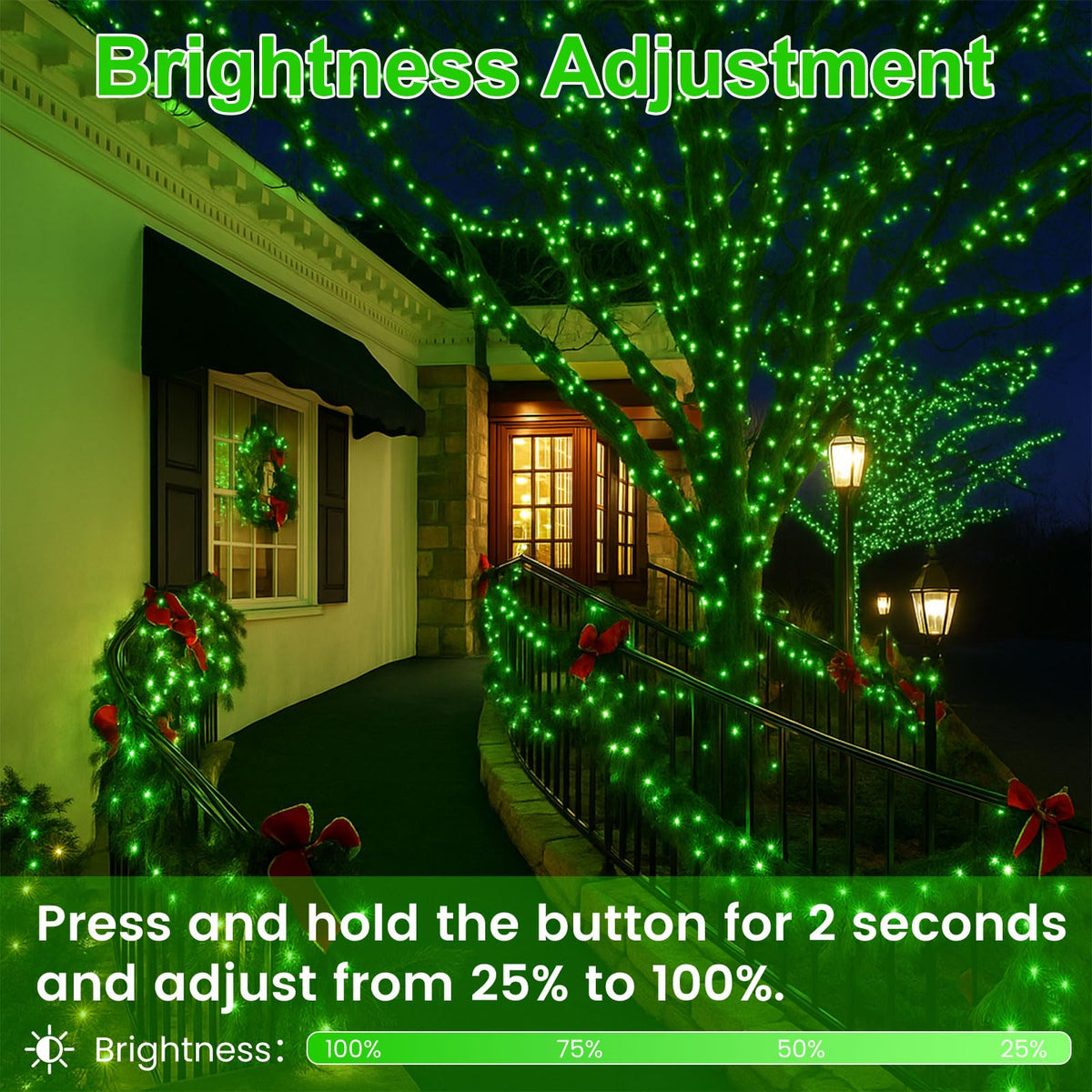 200 LED Connectable String Lights, 66FT Christmas Lights Outdoor Indoor