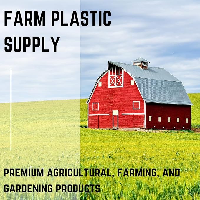 Farm Plastic Supply - Clear Greenhouse Plastic Sheeting - 6 mil - (25' x 40') - 4 Year UV Resistant Polyethylene Greenhouse Film, Hoop House Green House Cover for Gardening, Farming, Agriculture