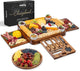 SMIRLY Charcuterie Boards Set - Large Acacia Cheese Board Set - House Warming Gifts New Home, Wedding Gift for Couple, Bridal Shower Gift, Birthday Gifts for Women