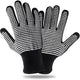 Teenitor 2 Pcs Heat Resistant Gloves With Silicone Bumps, Heat Resistant Gloves For Sublimation, Heat Protection For Hair Styling White