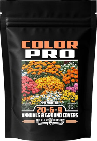 Fertilizer Commercial Grade | Color Pro 20-6-9 | 1 Pound | Custom Professional Mix Blend | Controlled Release for Annuals & Groundcovers | 6 Month Nutrition | Balanced NPK Formula with Micronutrients