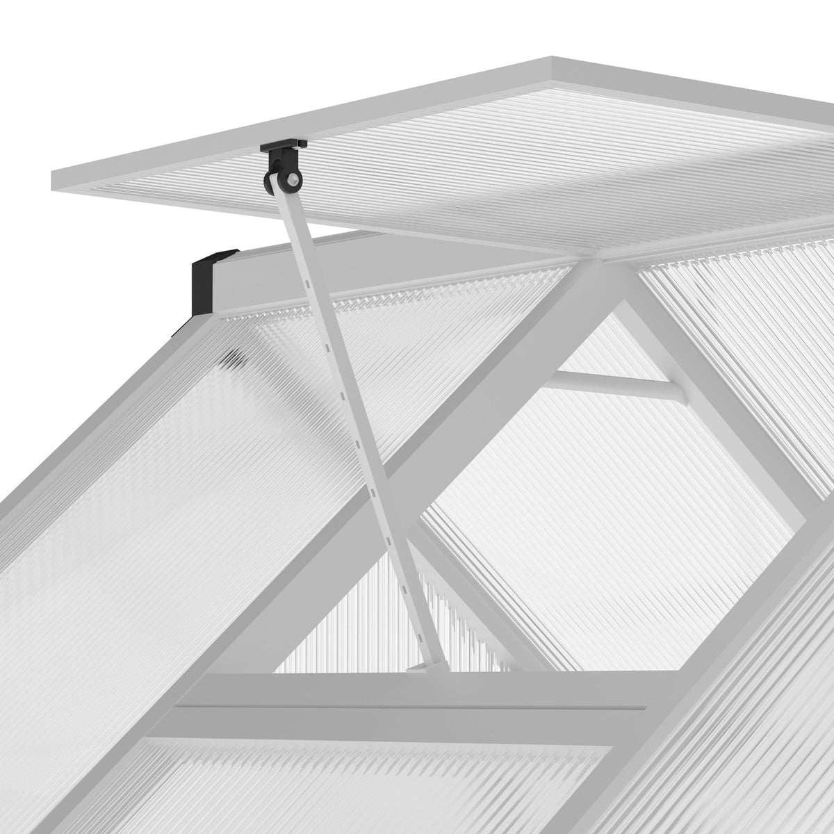 6x9 ft Outdoor Walk-in Greenhouse Aluminum Frame Polycarbonate Panel