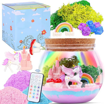 Envyvip Unicorn Gifts for Girls 4-12 Years Old, Unicorn Crafts Kit for Kids, Light Up Decoration with Remote Control - Arts and Crafts for Kids, Birthday Gifts Toys for Girls Age 4 5 6 7 8 9 10 11 12