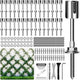 Acemaker Wire Trellis for Climbing Plants Outdoor, 30-Set Wall Trellis Kit, T316 Espalier System for Fence and Garden DIY Projects (Hubs Only, Without Cable)