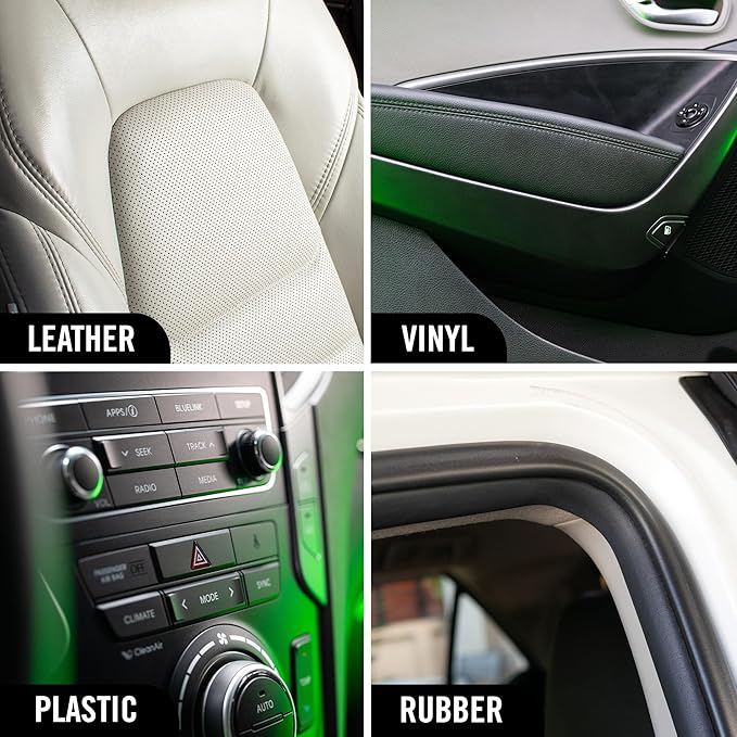 Turtle Wax Hybrid Solutions Inside Job, All Purpose Ceramic Interior Car Cleaner and Protectant, Cleans, Deodorizes and Protects Leather Car Seats, Vinyl, Rubber, and Plastic, 16 fl oz (Pack of 1)