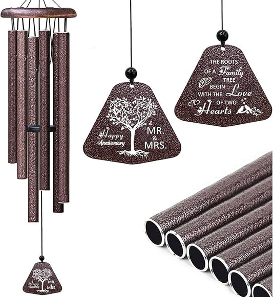 Fusui Anniversary Wedding Gifts for Men Women Couple Wind Chimes 32", Cool Anniversary Romantic Gift Ideas for Him Husband Boyfriend Parents, Happy Anniversarys Decorations for Her Wife Girlfriend