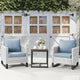 Belord Outdoor Bistro Set 3 Piece Outdoor Wicker Patio Chairs, Oversize Outdoor Rattan Seating Set, All-Weather Chairs Wicker Furniture with Side Table and Removable Cushion for Outside, Light Grey