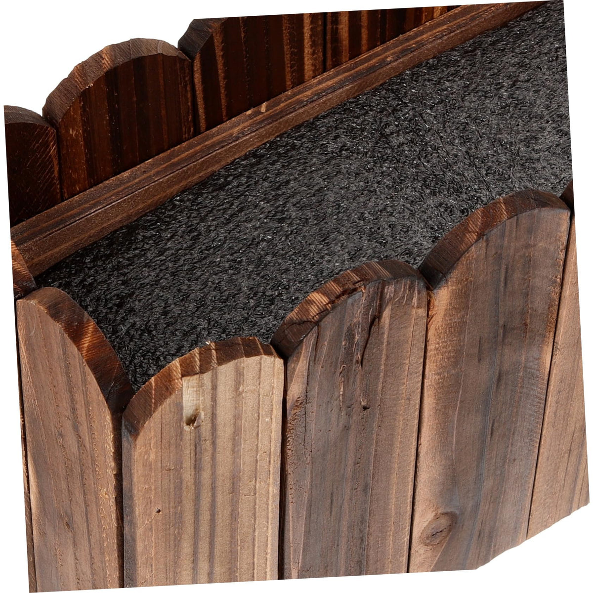 Gogogmee Rustic Wooden Flower Planter Box 19.37X5.11X3.54In Anti-Rotten Wood Pot for Indoor Balcony Window Sill Decorative Fake Flower Holder with Foam Block