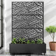 Casaphoria Metal Raised Garden Bed with Trellis and Wheels, 72"x47"x16" Planter Box for Climbing Plants, Vegetables & Vines, Features Drainage Holes and Privacy Screen (Black-Spring)