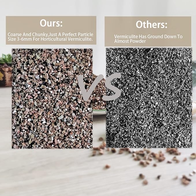 Natural Coarse Vermiculite 15QT for Plants Organic Occurring Mineral Potting Mix Medium for Potted Plants, Hydroponics, Terrariums, Orchids, Mushroom Or Reptile Habitats