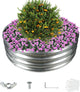 3FT Diameter Galvanized Garden Raised Bed/Plant Box/Fire Pit Ring-0.8mm Thick,12 Inch Tall,Crimped Edge and Corner,No Sharpe,Perfect for Plantings (Silver, 36 Dia X 11.5 inches)