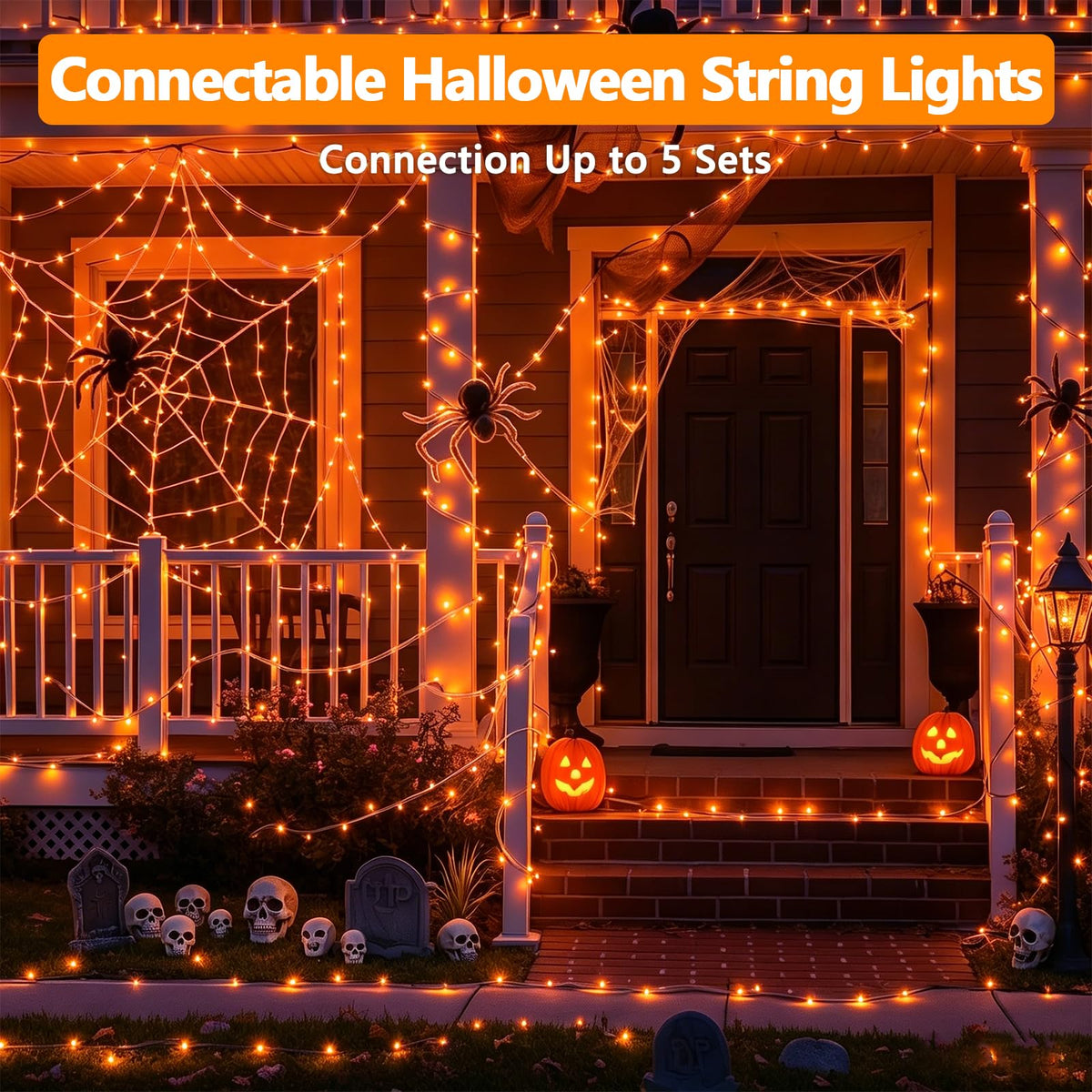 KAQ 240LED 88Ft Connectable String Lights Indoor Outdoor Clear Wire