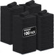 Microfiber Cleaning Cloth, 100 Pack Microfiber Towels for Cars Commercial Grade Work Rags Bulk Detailing Cloth for Automotive Bar Mechanic Restaurant Garage Housekeeping, 11.5"x 11.5", Black