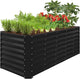 Best Choice Products 8x2x2ft Raised Outdoor Metal Garden Bed, Rectangular Planter Box for Herbs, Flowers, and Deep Root Vegetables w/ 240 Gallon Capacity - Black