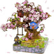 Sakura Tree House DIY Miniature Kit, 3D Wooden Puzzle Japanese Cherry Blossom Model, Bonsai Craft Building Set for Adults,Craft Kits for Adults,Unique Home Decor Gift for Family & Friends