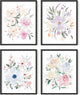 HAUS AND HUES Bouquet Set Art Print Set of 4 16x20 - Framed Black