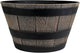 The HC Companies Whiskey Barrel Planter - Faux Wooden Finish Flower Planter Pot - Decorative Garden Pots - Indoor & Outdoor Resin Planters - Weather-Resistant Planting Pots (16" Dark Oak, Pack of 1)