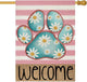 Welcome Spring House Flags for Outdoor Decoration, Dog Paw with Daisy Flowers Stripes Large Yard Flag, Decorative Summer Celebration Decor for Seasonal Farmhouse Holiday Outside 28x40 Inch