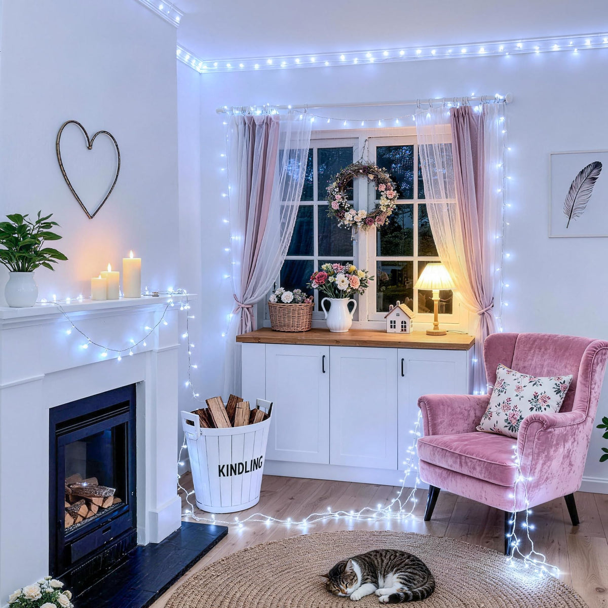 JMEXSUSS 168FT 600 LED White Christmas Lights Outdoor with Remote