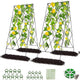 DoCred Cucumber Trellis, 2 Pack Metal Foldable A Frame Garden Trellis for Raised Bed Climbing Plants, Vegetables, Includes Plant Support Clips, Twist Ties, Plastic Ties, A Frame Trellis, Black