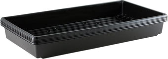 Yield Lab 10x20 Inch Black Plastic 5 Pack Plant Propagation Tray – Growing Trays for Garden, Planting, Seedling, Soil & Hydroponic Horticulture - Microgreen Trays Grow Plants - No Drain Holes