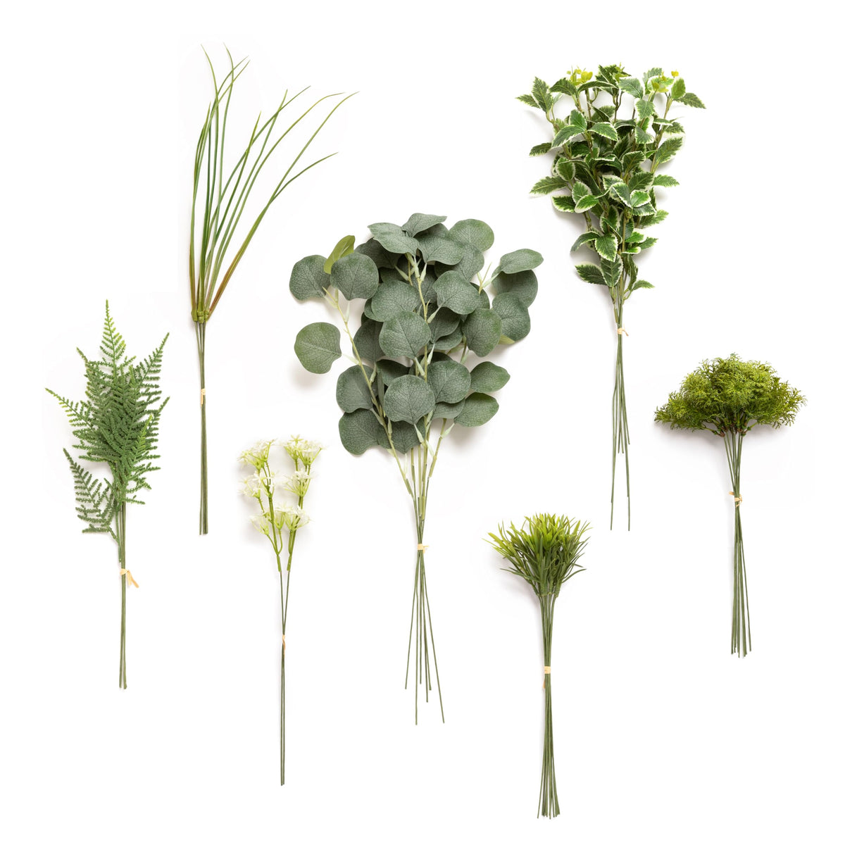 Ling's moment Artificial Faux Greenery Stems 44pcs Sage Green Fake Greenery