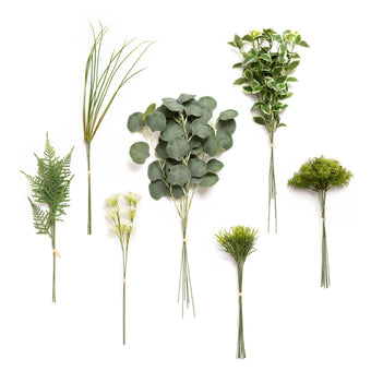 Ling's moment Artificial Faux Greenery Stems 44pcs Sage Green Fake Greenery