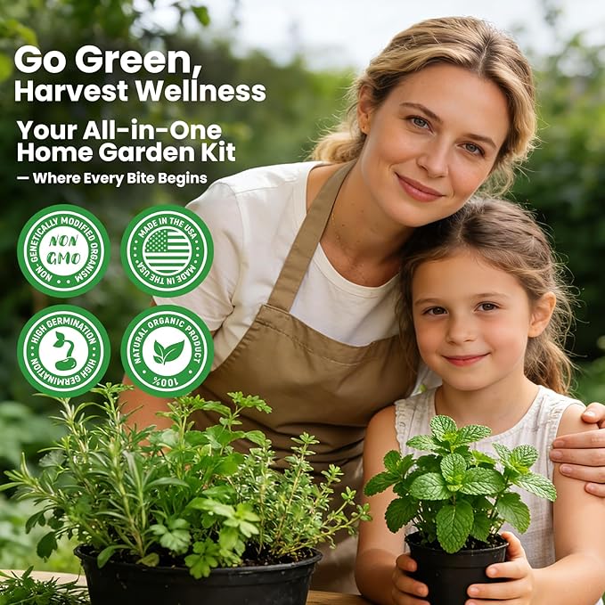 15 Herb Indoor Garden Kit Starter - Fruivity 12800+ Non-GMO Seeds with Genovese Basil, Mint, Parsley - Complete Windowsill Planter Set for Fresh Herbs, Unique Gift for Home Chefs, Women & Family