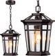 VIANIS Large Outdoor Pendant Light, Oil Rubbed Bronze Outside Hanging Lights, Hanging Porch Light Fixture with Adjustable Chain, 100% Aluminum Waterproof Anti-Rust Ceiling Lighting for House, Doorway