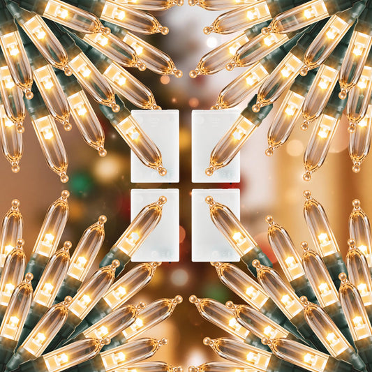 Brightown Warm White Battery 4 Pack Operated Christmas String Lights