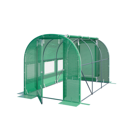 TOOLPORT 6.5x10 ft Premium Tunnel Greenhouse, 180g PE Cover